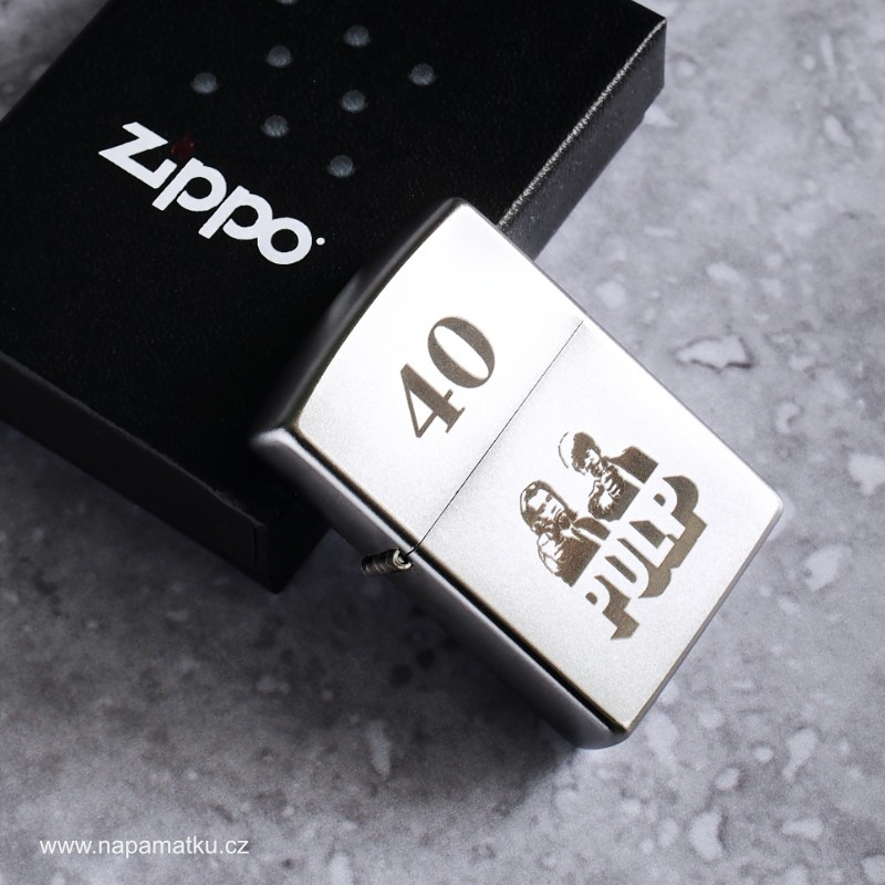 Originál stříbrný Zippo zapalovač s gravírováním vlastního návrhu Black Zippo